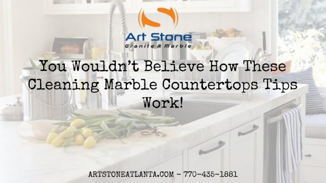 cleaning marble countertops