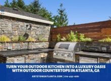 View of Durable Outdoor Kitchen Countertops to Transform Your Atlanta Home