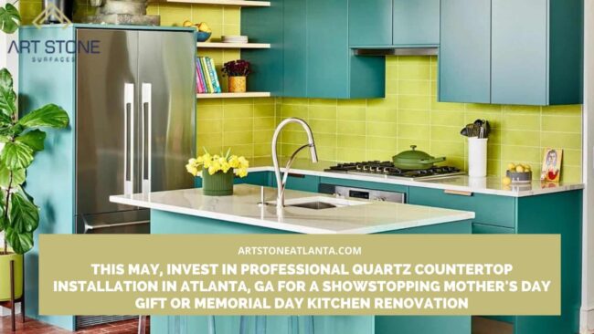 Quartz countertop installation in Atlanta
