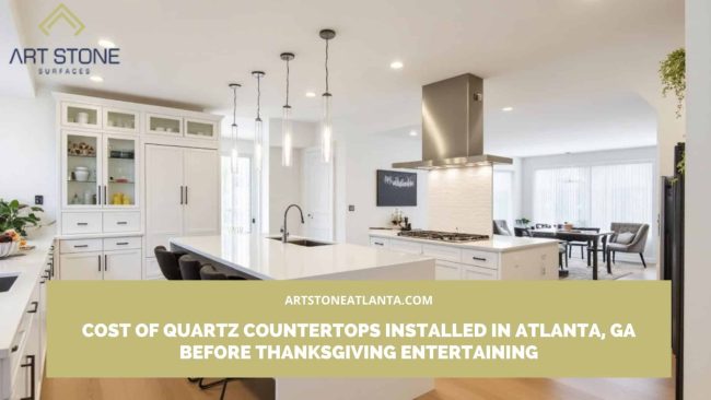 Cost of quartz countertops installed in Atlanta