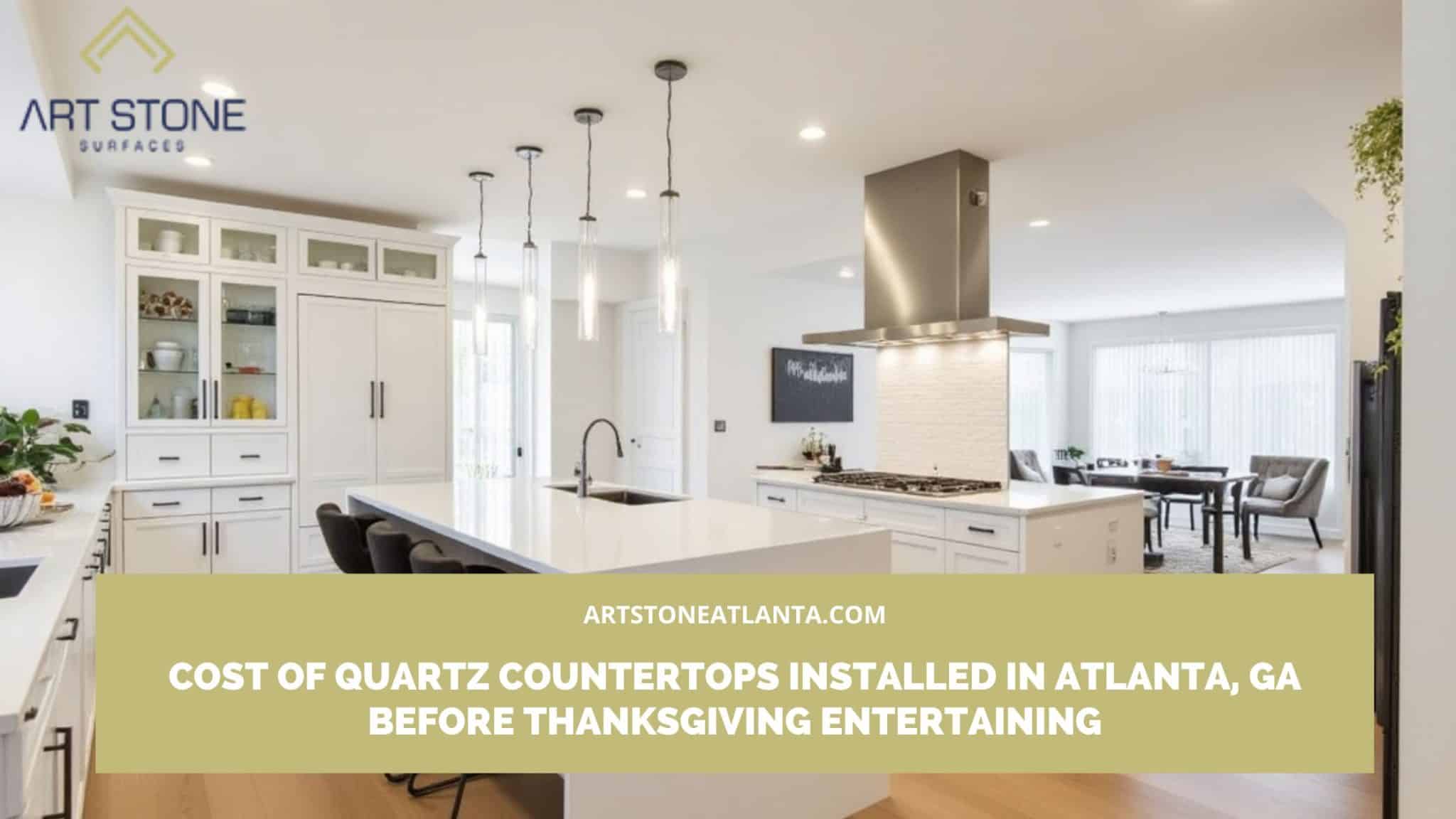 Cost of quartz countertops installed in Atlanta