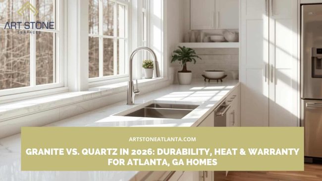 Granite vs. Quartz in 2026_ Durability, Heat & Warranty for Atlanta, GA Homes granite vs quartz 2026 Atlanta