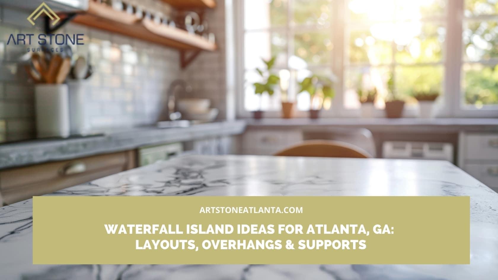 Waterfall Island Ideas for Atlanta, GA_ Layouts, Overhangs & Supports waterfall island ideas Atlanta,
