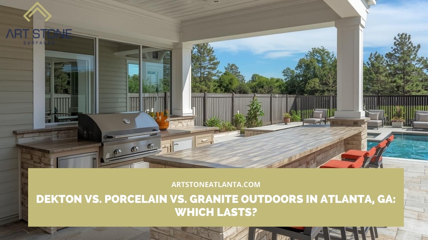 dekton vs porcelain vs granite outdoors Atlanta