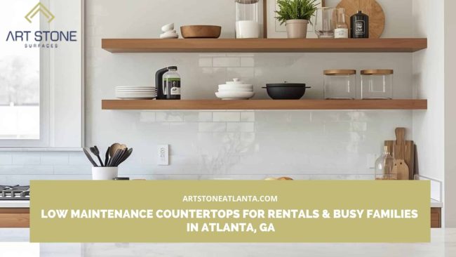 low maintenance countertops rentals families