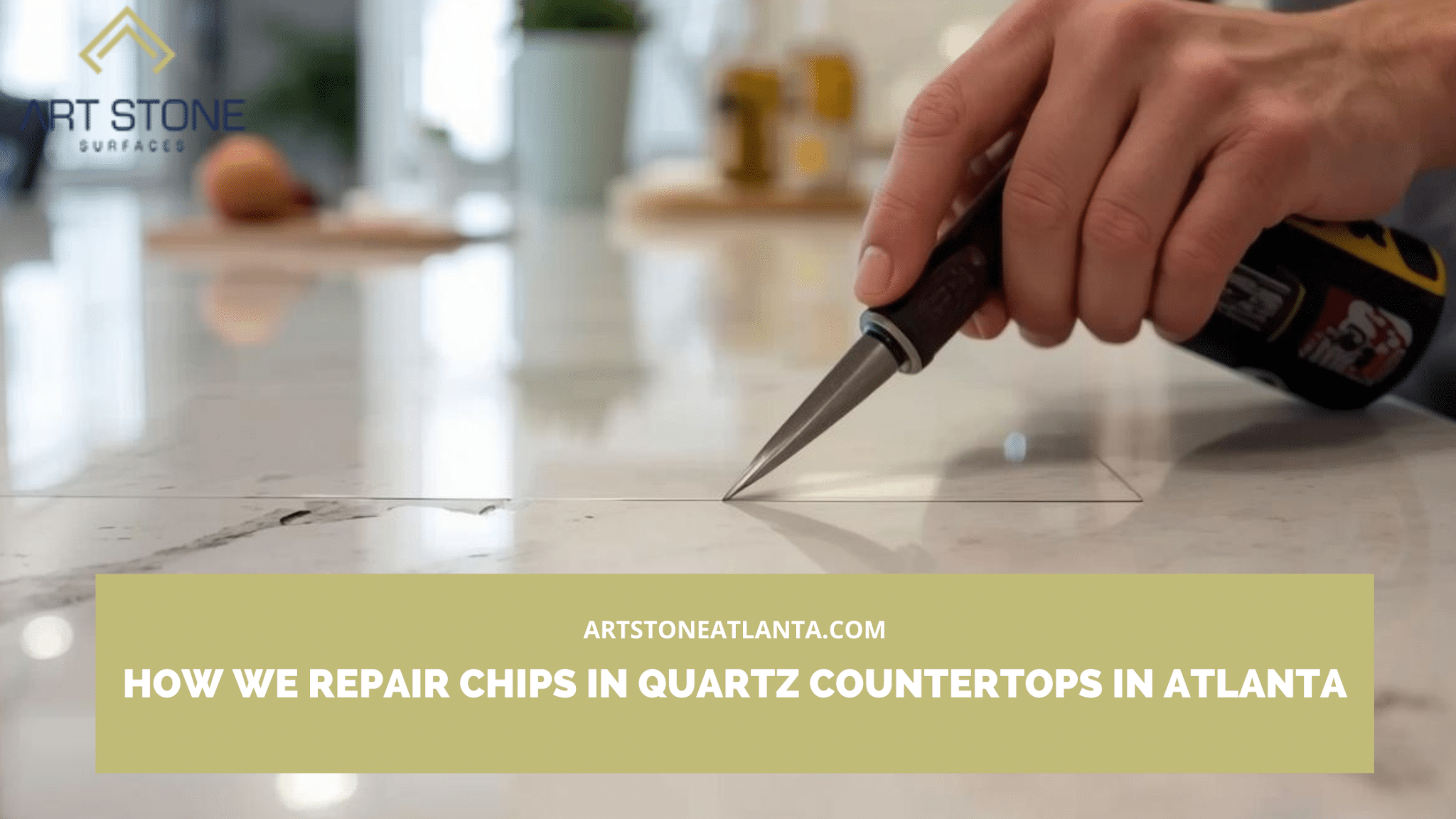 repair chip in quartz countertop Atlanta