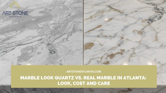 marble look quartz vs marble Atlanta