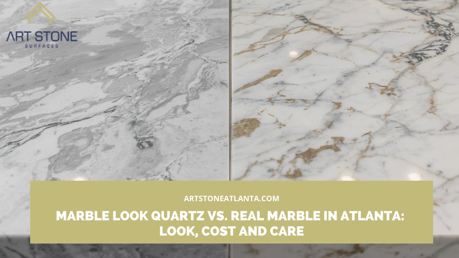 marble look quartz vs marble Atlanta