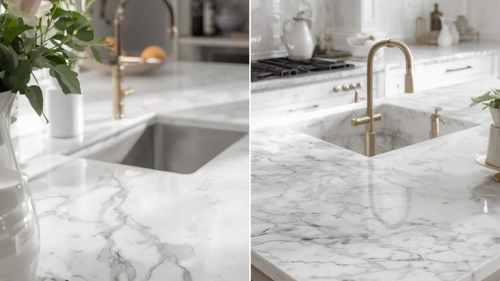 marble look quartz vs marble Atlanta marble look quartz vs marble Atlanta